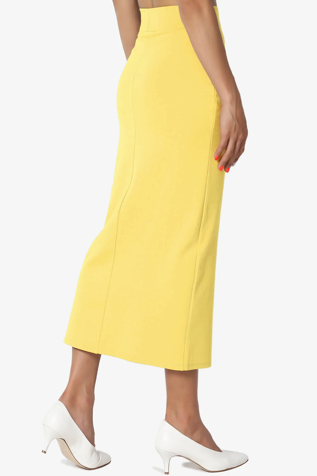 Carleta Mid Calf Pencil Skirt