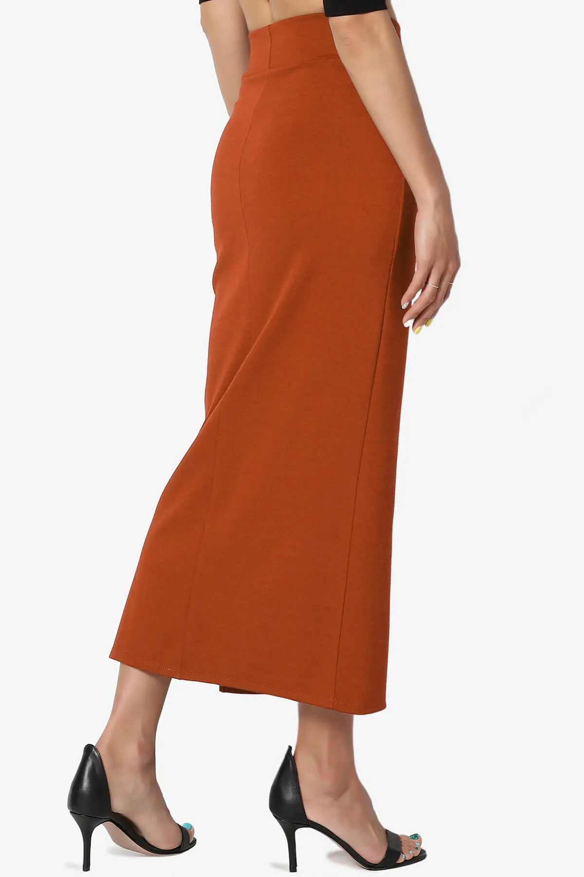 Carleta Mid Calf Pencil Skirt
