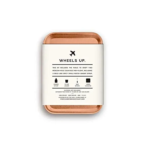 Carry on Cocktail Kit, Moscow Mule and Margarita, Travel Kit for Drinks on the Go, Craft Cocktails, Makes 4 Premium Cocktails, TSA Approved
