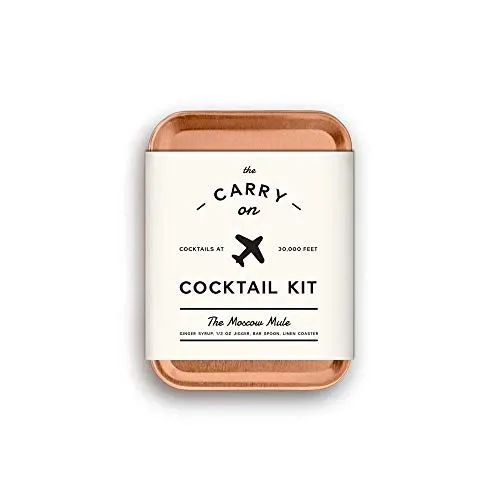 Carry on Cocktail Kit, Moscow Mule and Margarita, Travel Kit for Drinks on the Go, Craft Cocktails, Makes 4 Premium Cocktails, TSA Approved