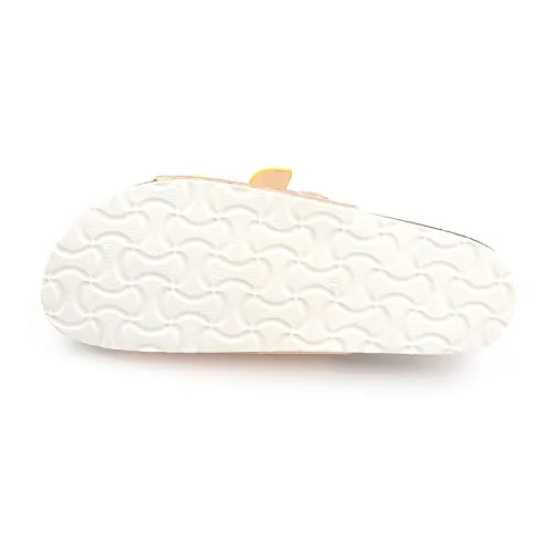 Casual Cork Slide Platform Sandals  (Lasergold Glitter)