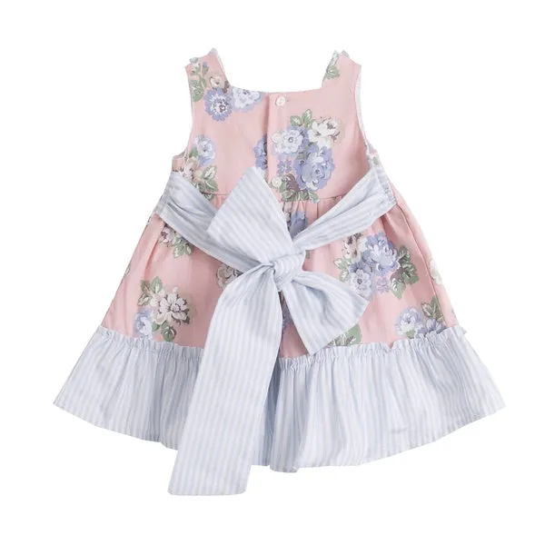 'Charlotte' Pink & Blue Baby Girl's Dress