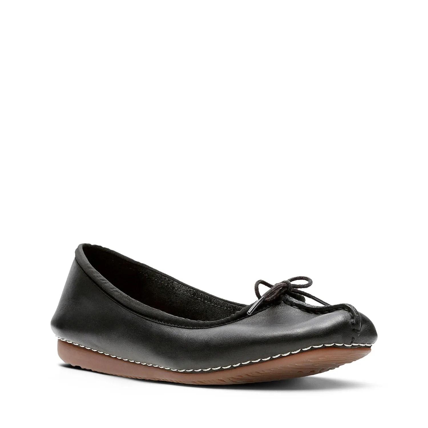 Clarks Freckle Ice - Shoes - Black Leather - 203529295 - E Width (Wide Fit)
