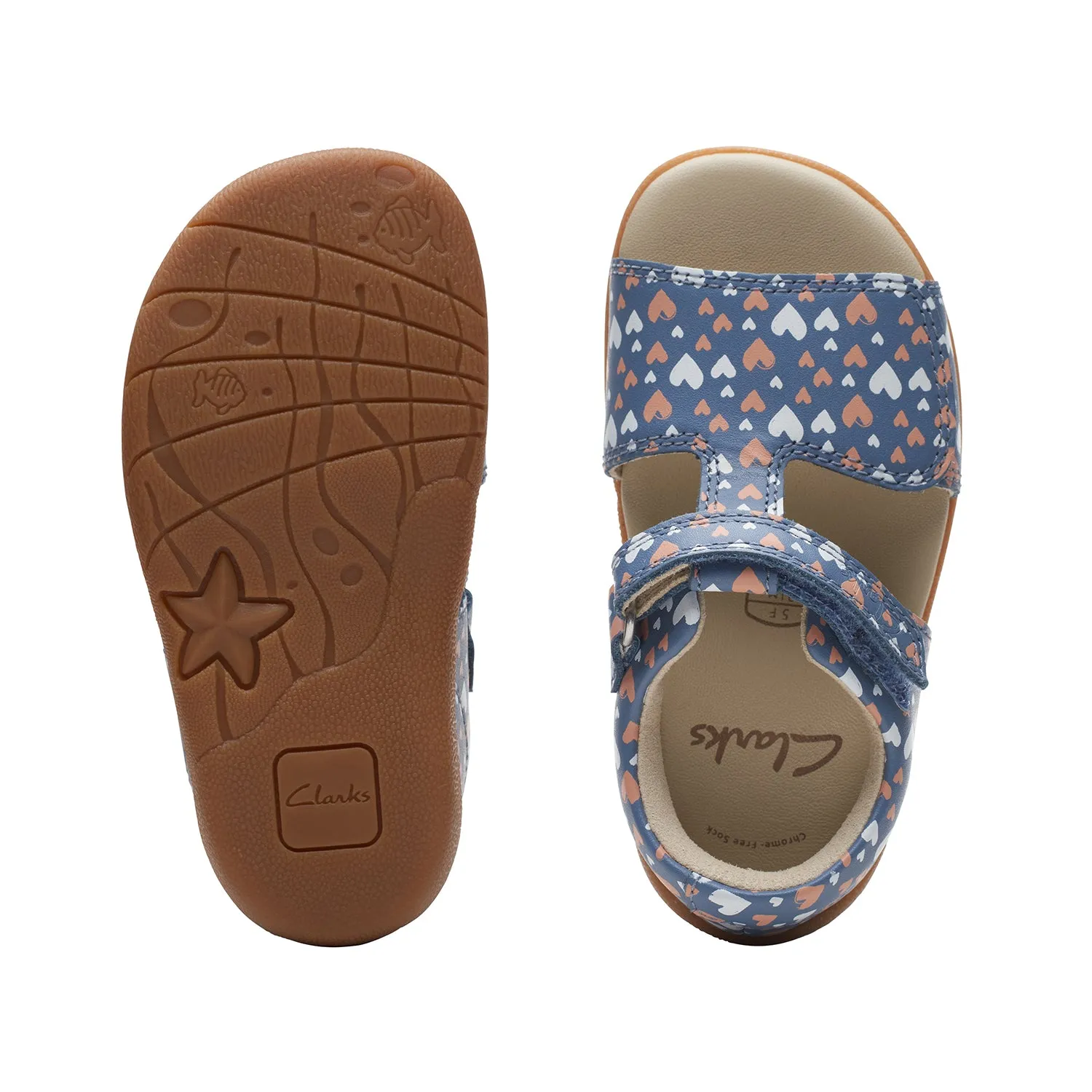 CLARKS GIRLS ZORA BEAT TODDLER. (WIDE FIT)