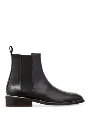 Classic Black Leather Ankle Boots
