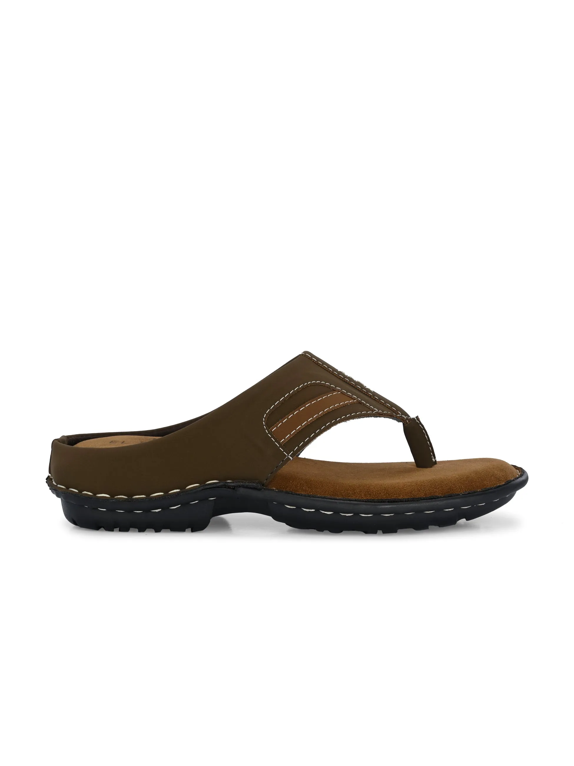 Classic Chestnut Leather Thong Sandal
