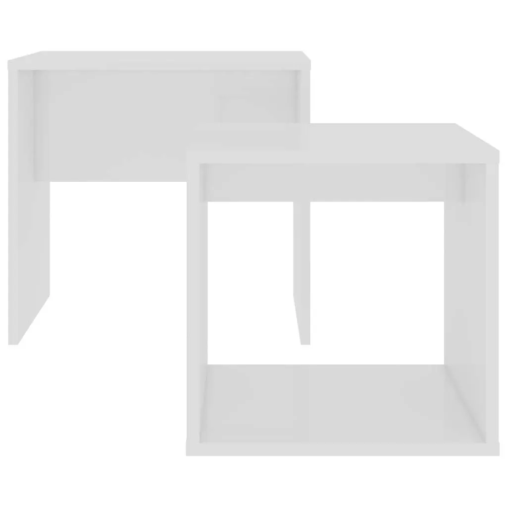 Coffee Table Set White 18.9"x11.8"x17.7" Chipboard