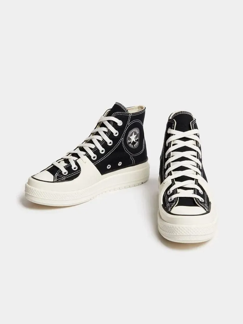 Converse Men's CTAS Construct Hi Black/White Sneaker