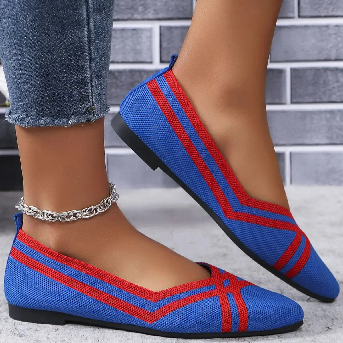 'Coraline' Mesh Slip On Flats