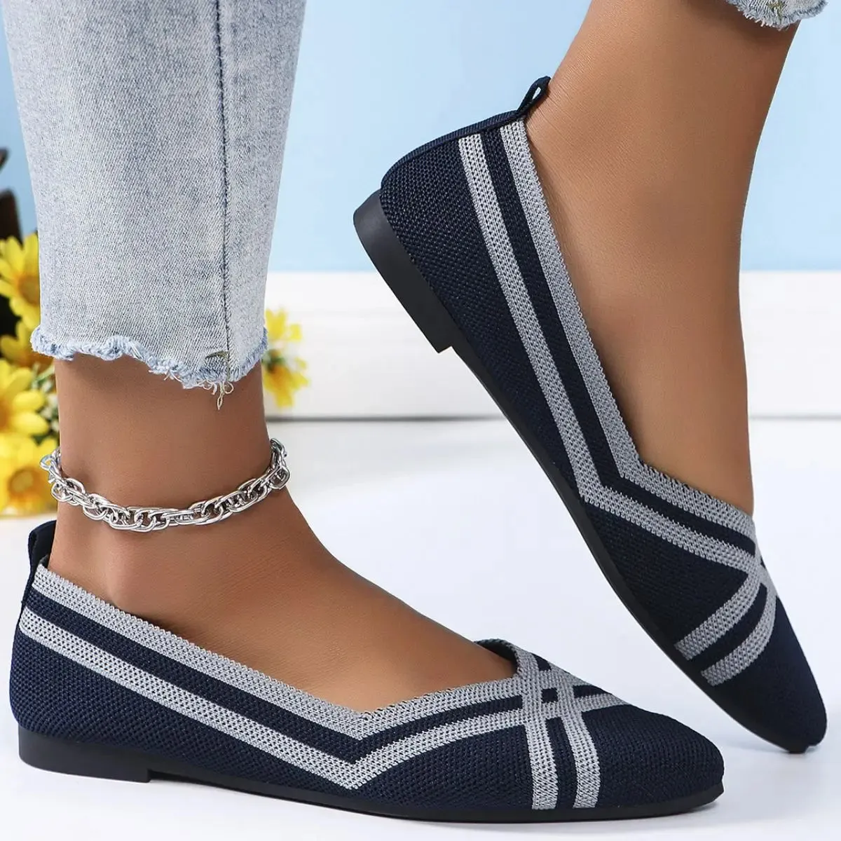 'Coraline' Mesh Slip On Flats
