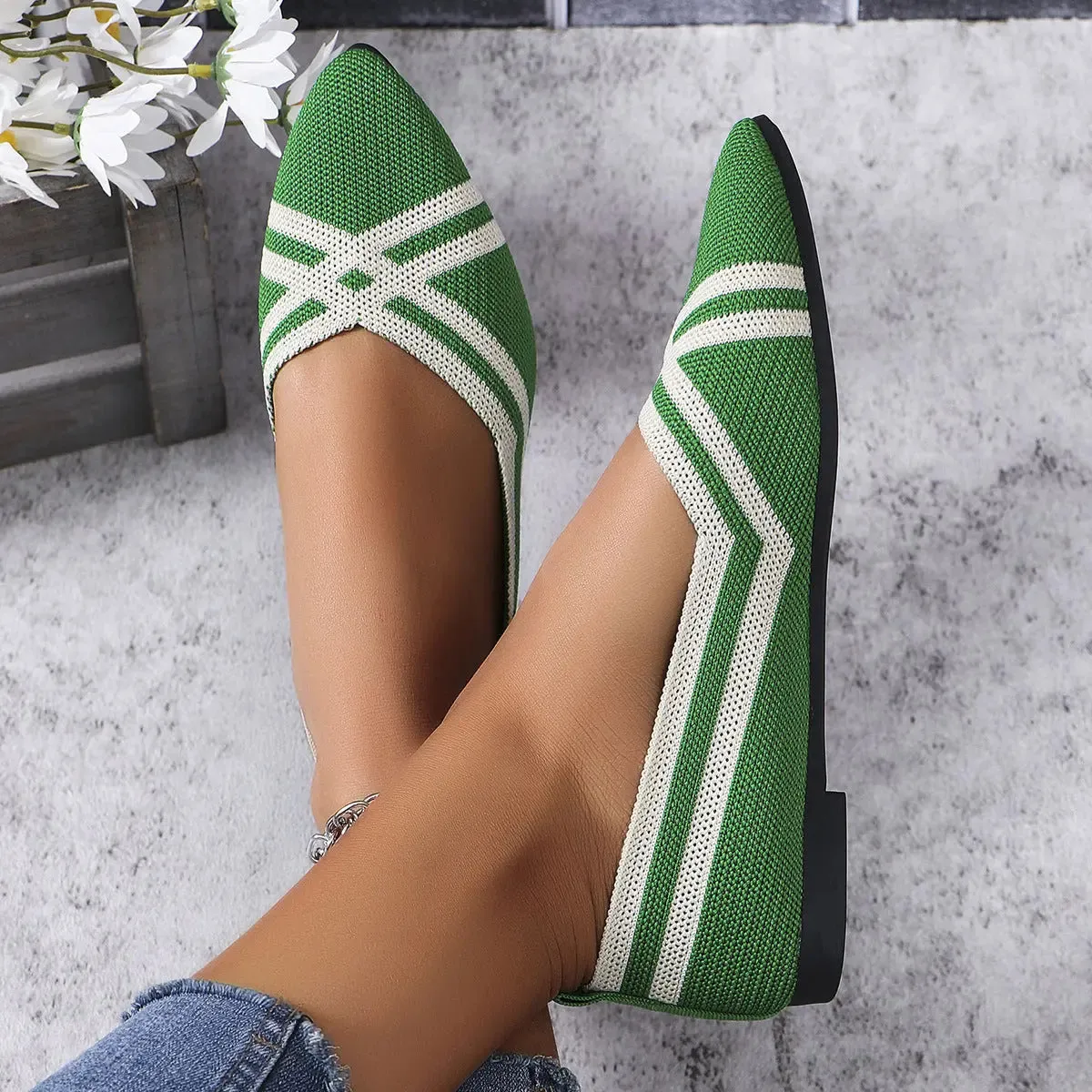 'Coraline' Mesh Slip On Flats