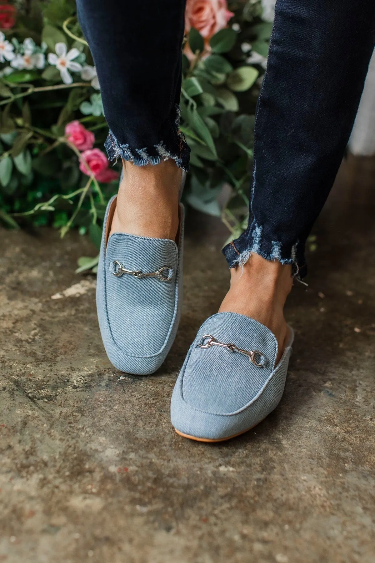 Corky's Charmer Mules- Blue Denim