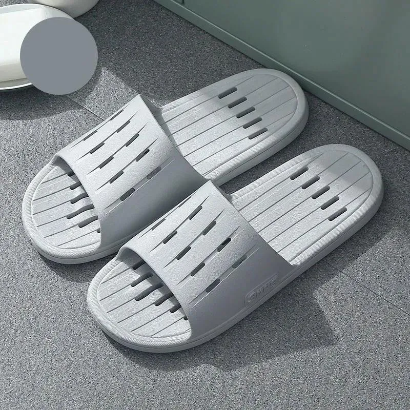 Couples Leaking Sandals and Slippers Summer Bathroom Bath Quick-drying Deodorant Slippers for Home Use Non-slip Men and Women Slip-ons Flip Flops
