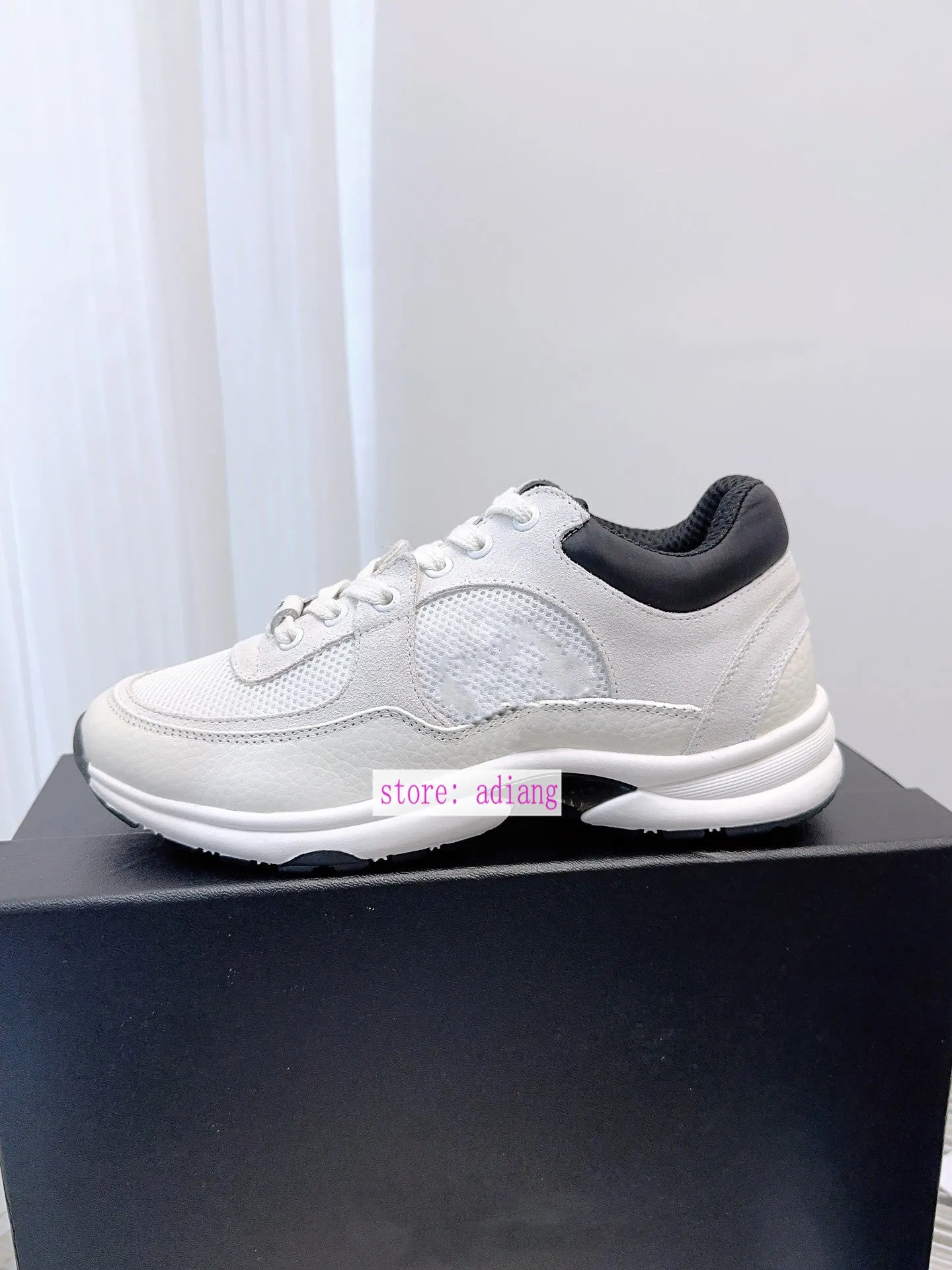 cow leather mesh lace up hot drill casual shoes flats classic women 35-41 men39-45 2023