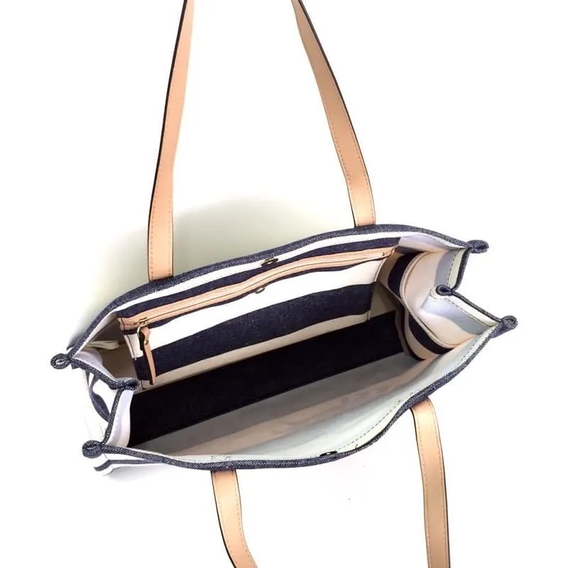 Crab Navy Blue Canvas Tote Bag