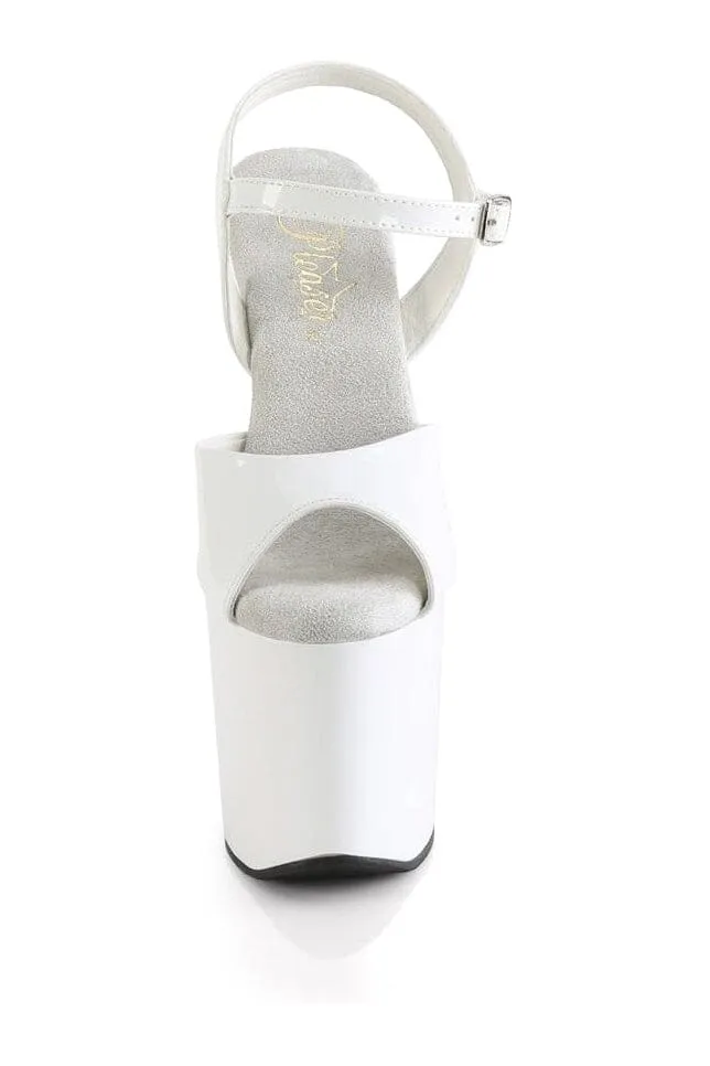 CRAZE-809 White Patent Sandal