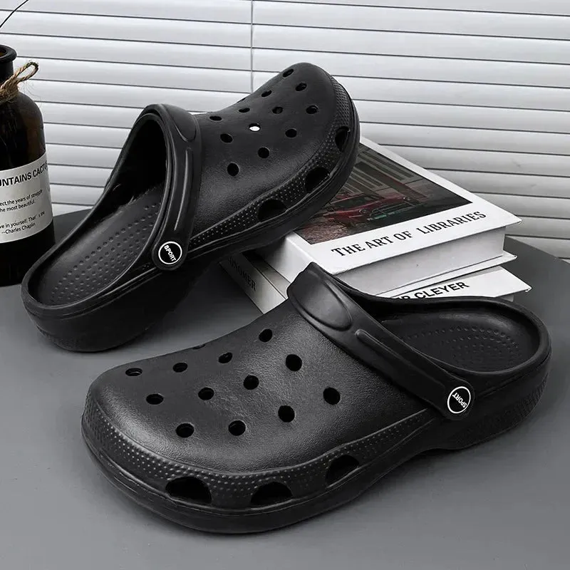 Croc New Sandals Men's Oversized Beach Shoes Men Wear Women's Casual Flip-flops Garden Shoes Couples