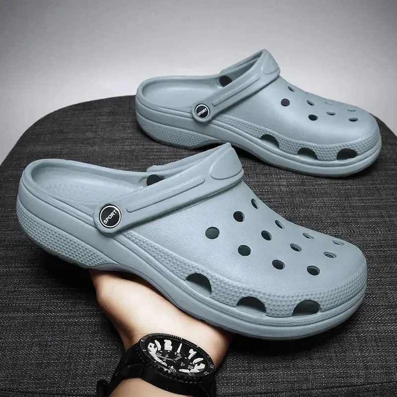 Croc New Sandals Men's Oversized Beach Shoes Men Wear Women's Casual Flip-flops Garden Shoes Couples
