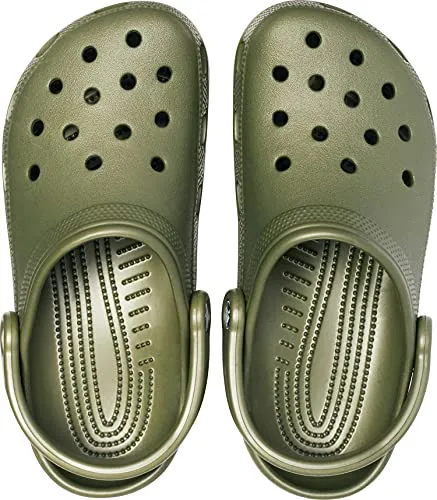 Crocs Unisex-Adult Classic Clogs (Best Sellers), Army Green, 2 Men/4 Women