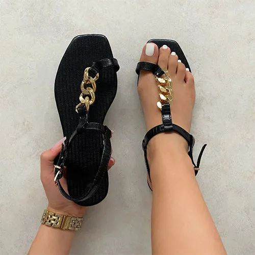 Crystal Chain Sandals
