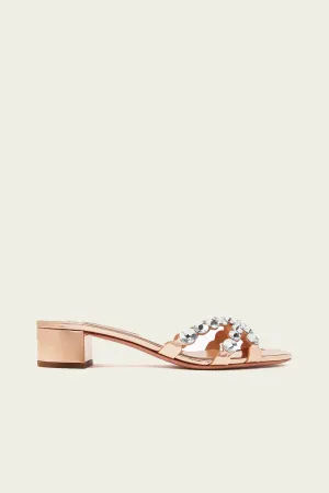 Crystal Mirage Mule 35 in Rose Gold