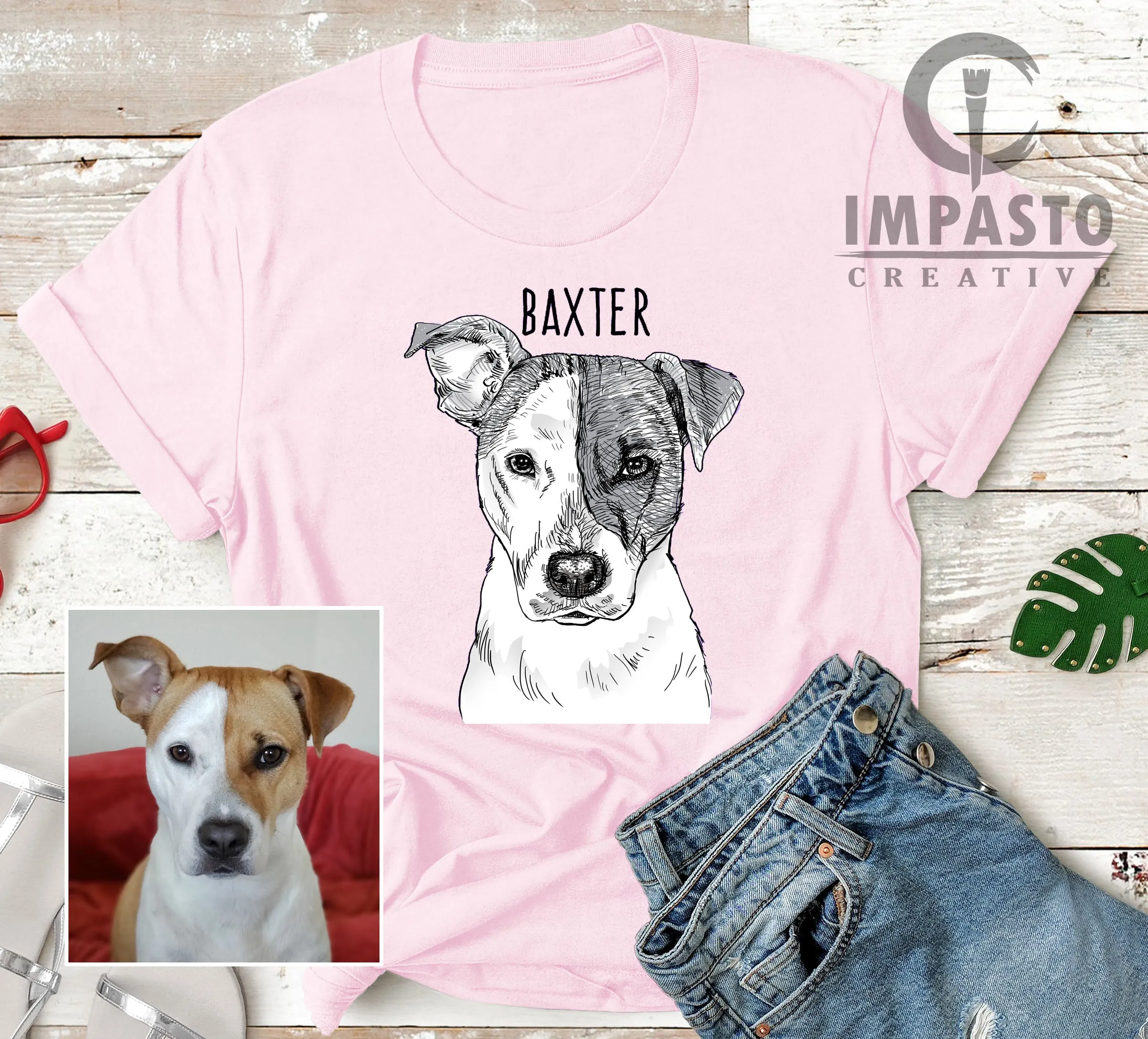 Custom Pet T shirt design, Your pet art on t shirt, pet portrait t shirt, pet lovers, gift idea, holiday gift, graphic tee,