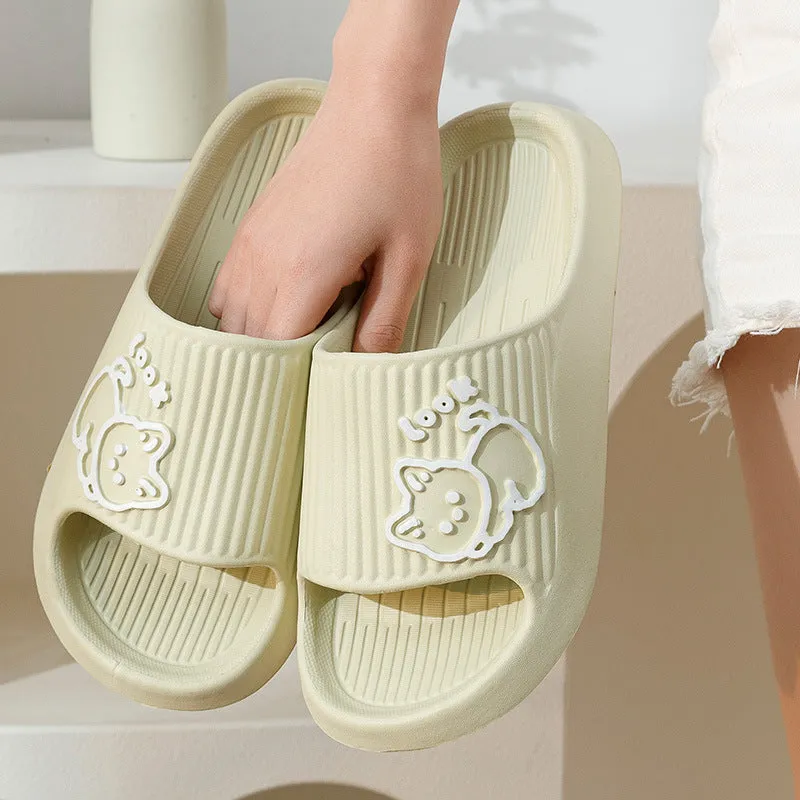 Cute Cat Platform Slippers