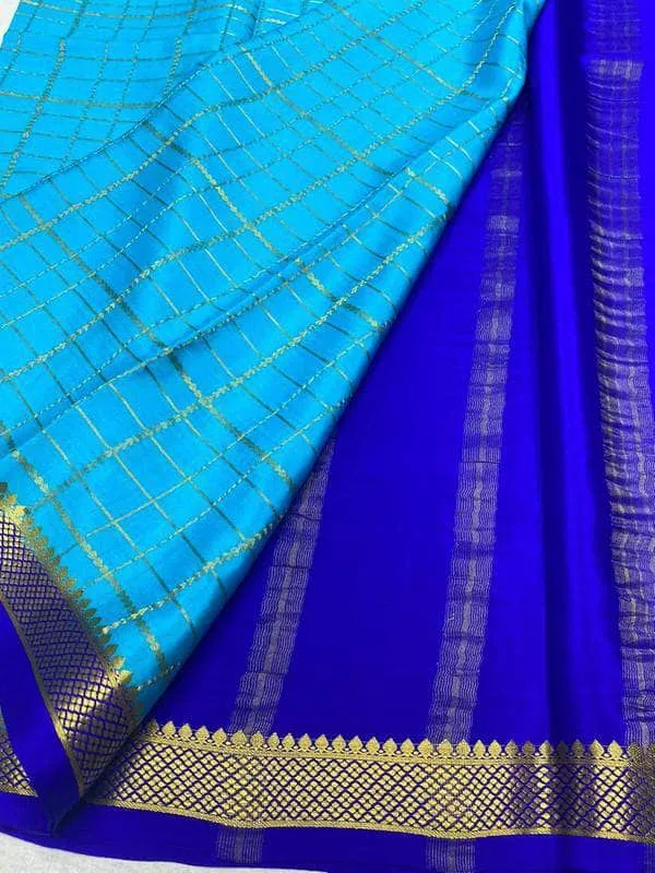 Designer South Silk Check Saree