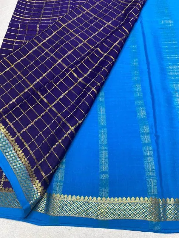 Designer South Silk Check Saree