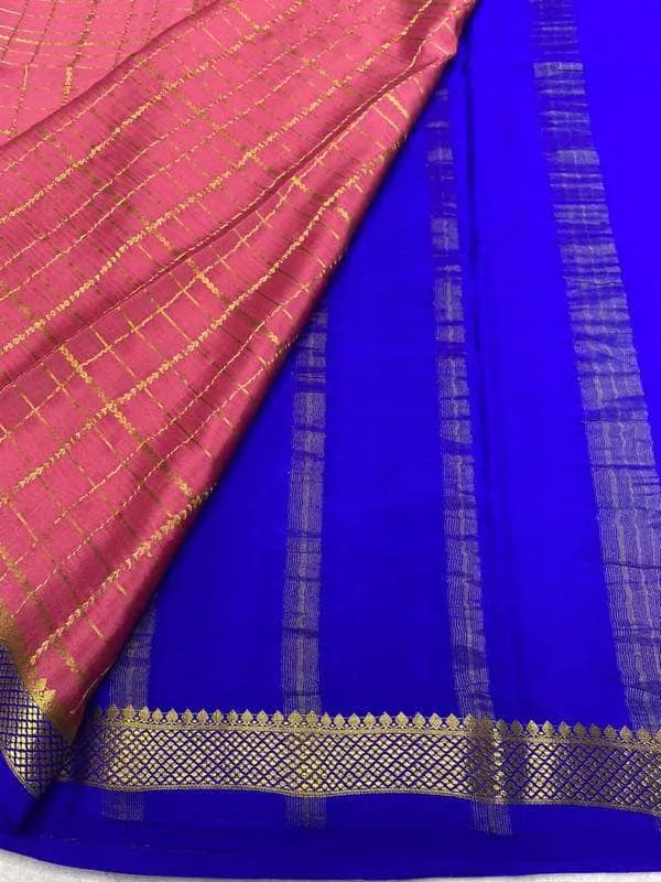 Designer South Silk Check Saree