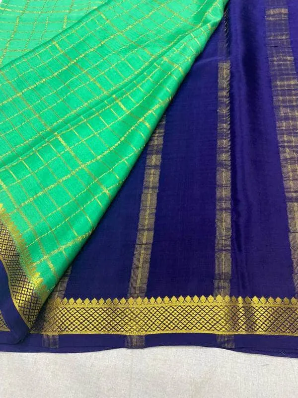 Designer South Silk Check Saree