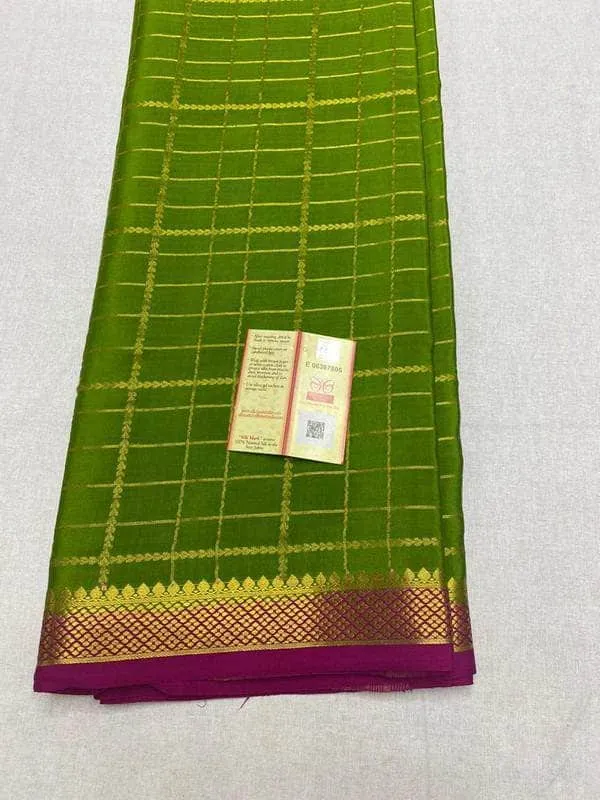 Designer South Silk Check Saree