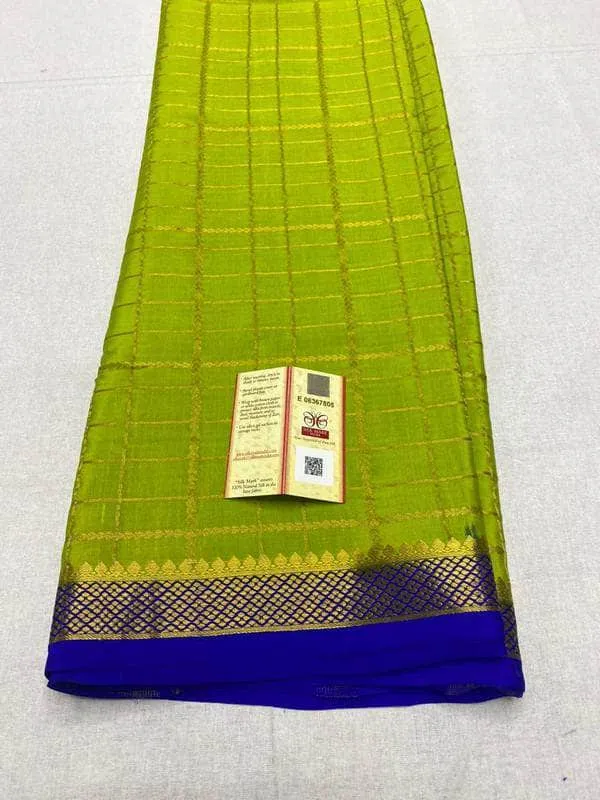 Designer South Silk Check Saree