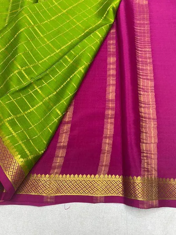 Designer South Silk Check Saree