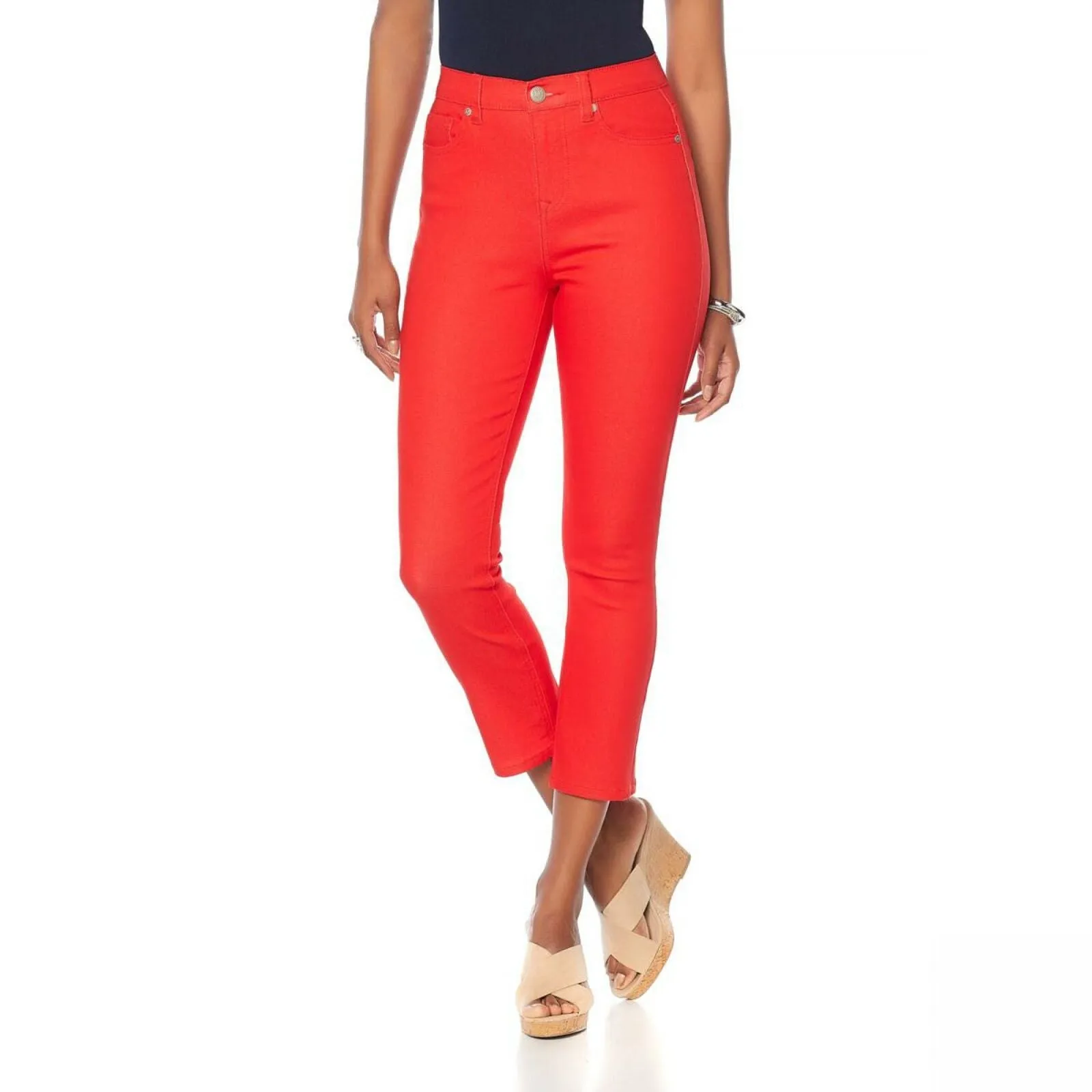 DG2 by Diane Gilman Women's Petite Virtual Stretch Cropped Skinny Jeans