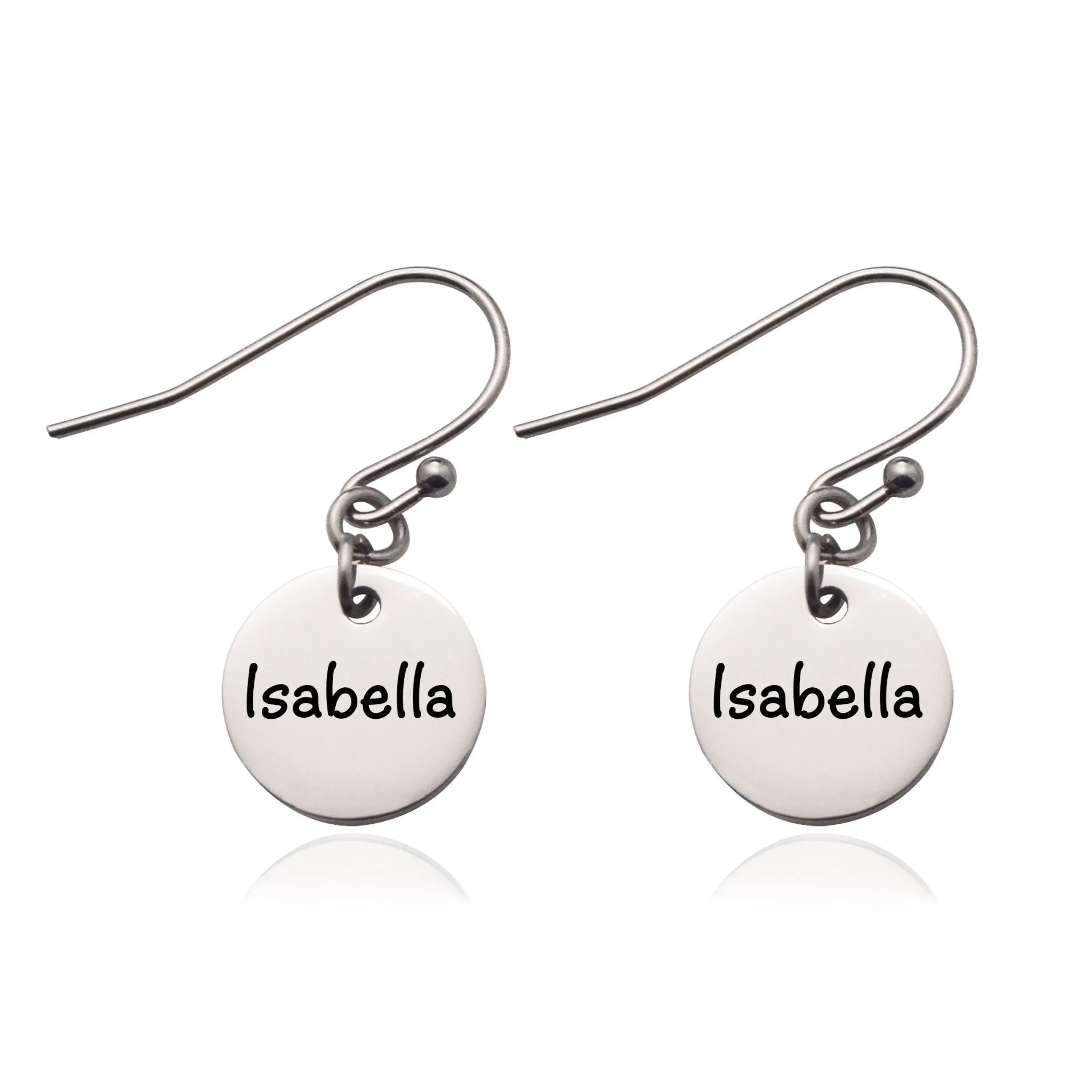 Disc Personalised Earrings