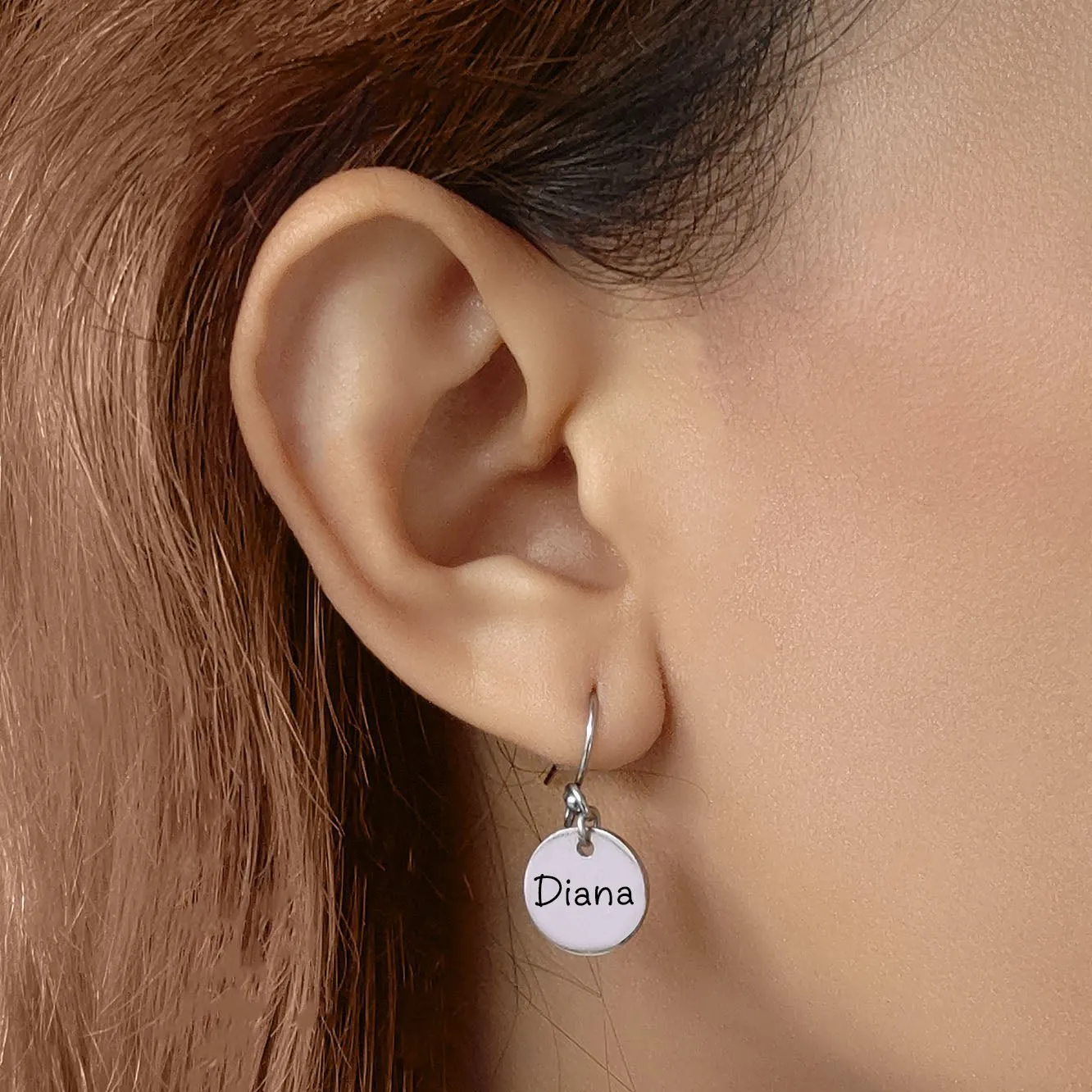 Disc Personalised Earrings