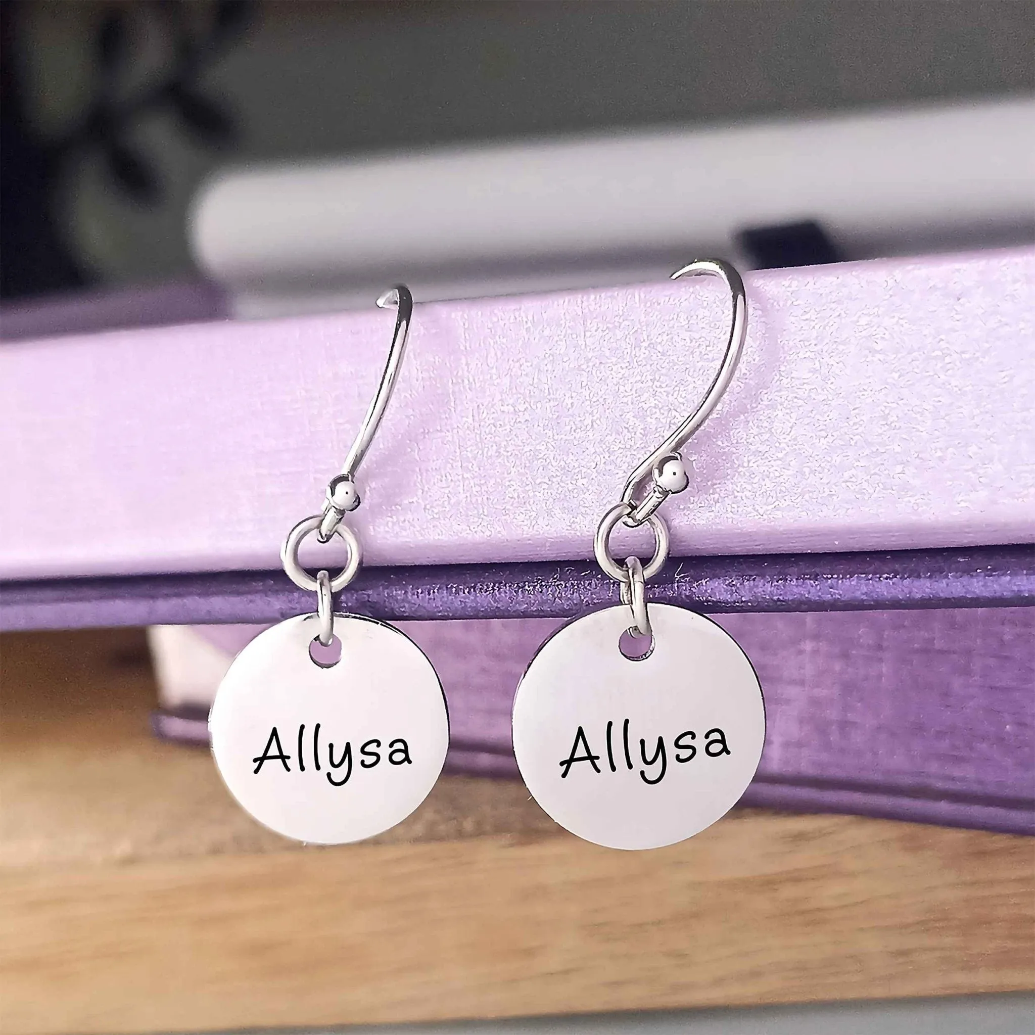 Disc Personalised Earrings