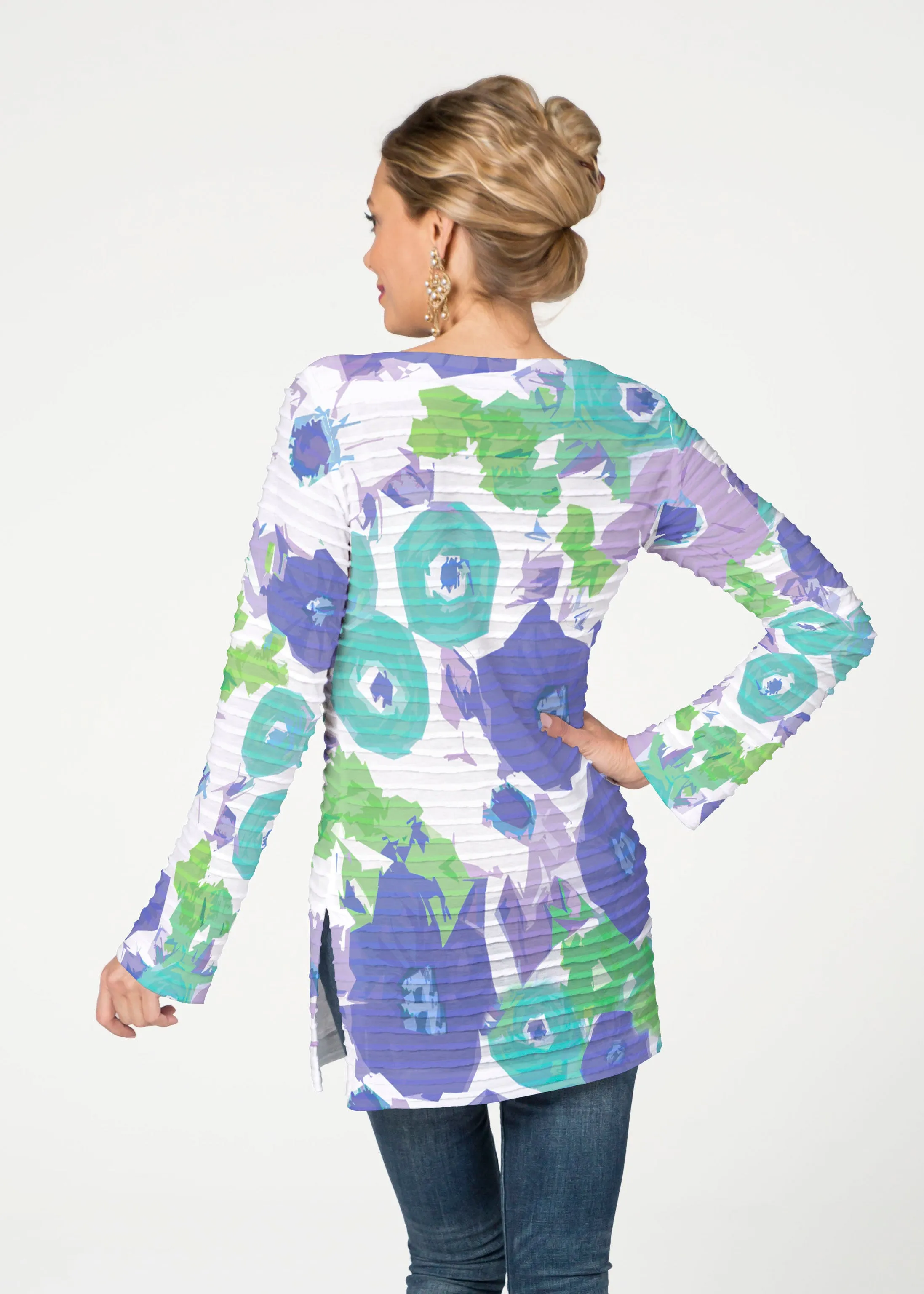 Dotsy (19202) ~ Banded Boatneck Tunic