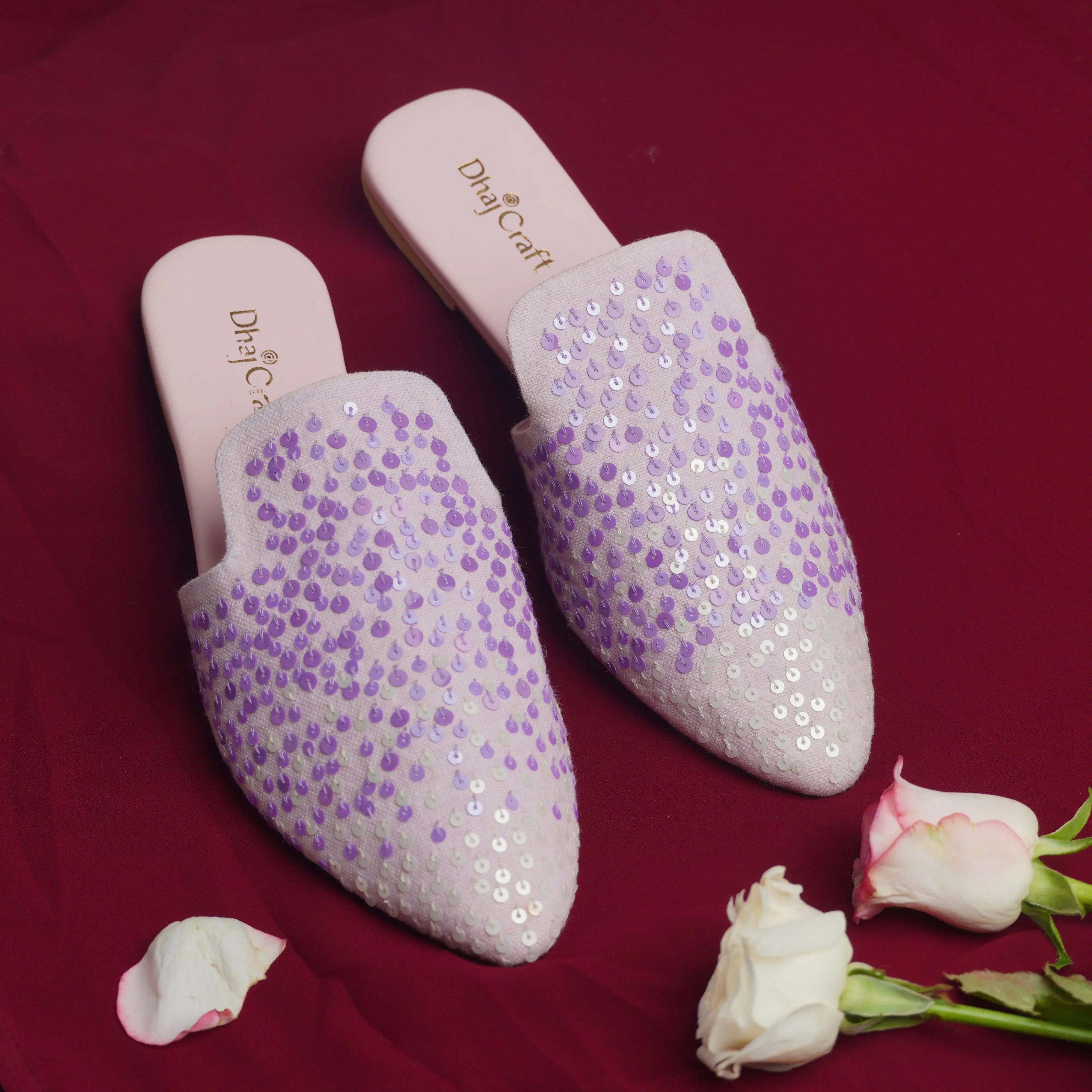 Dotted Elegance Mules
