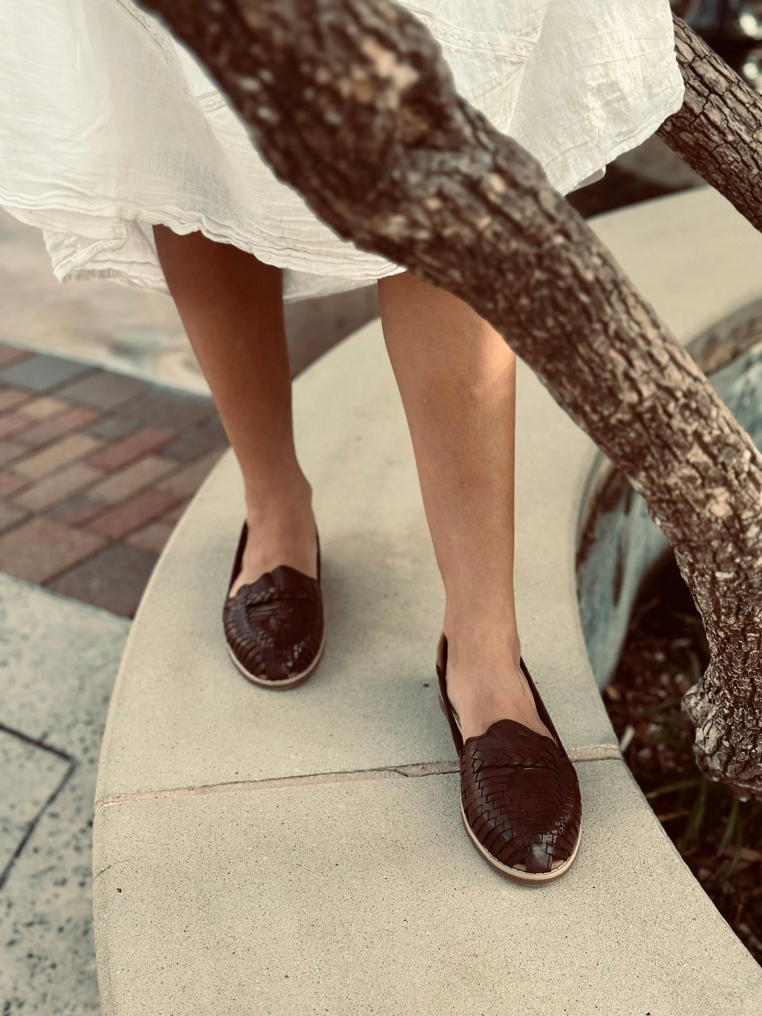 Essential Brown Leather Huarache Sandals