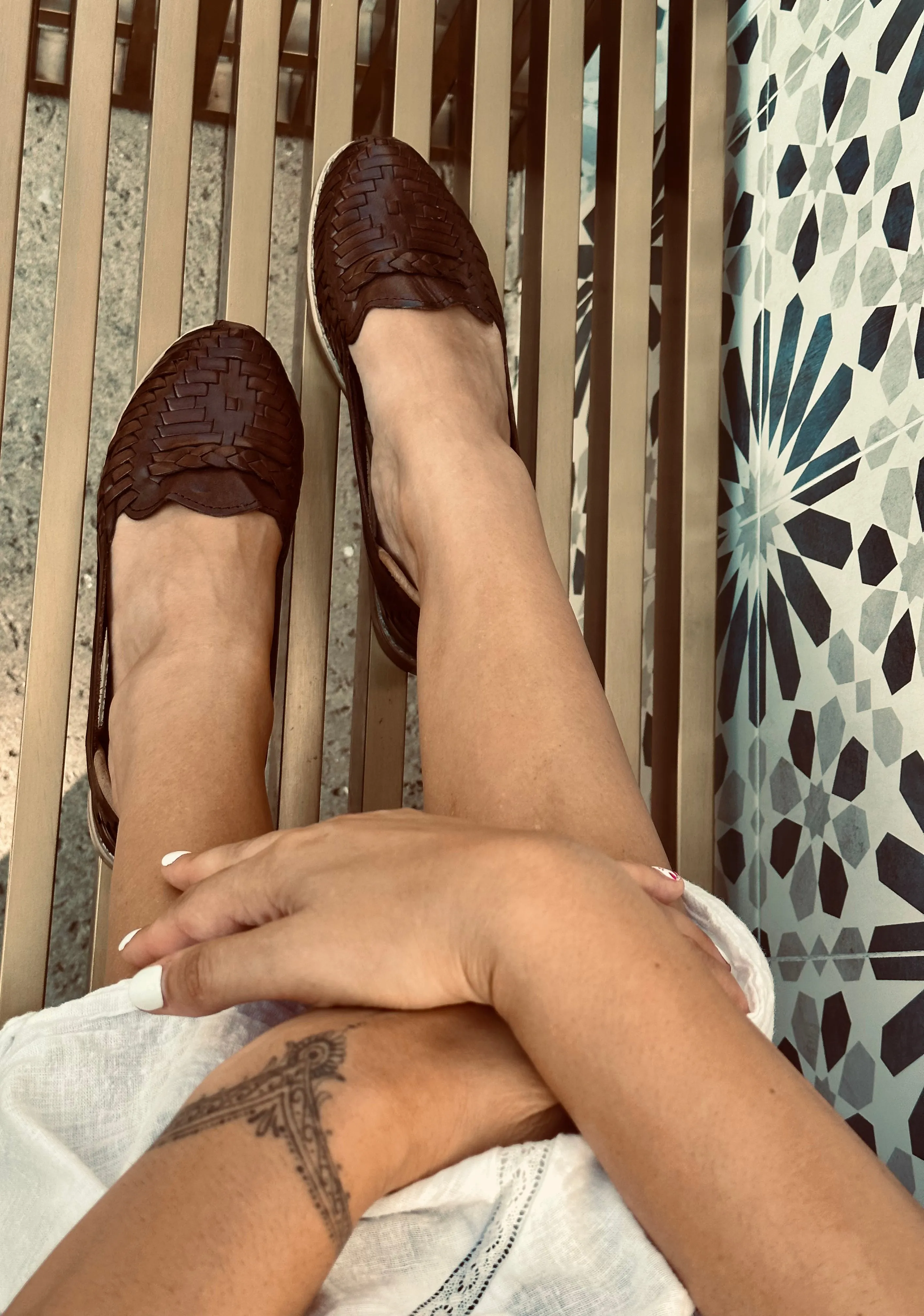 Essential Brown Leather Huarache Sandals
