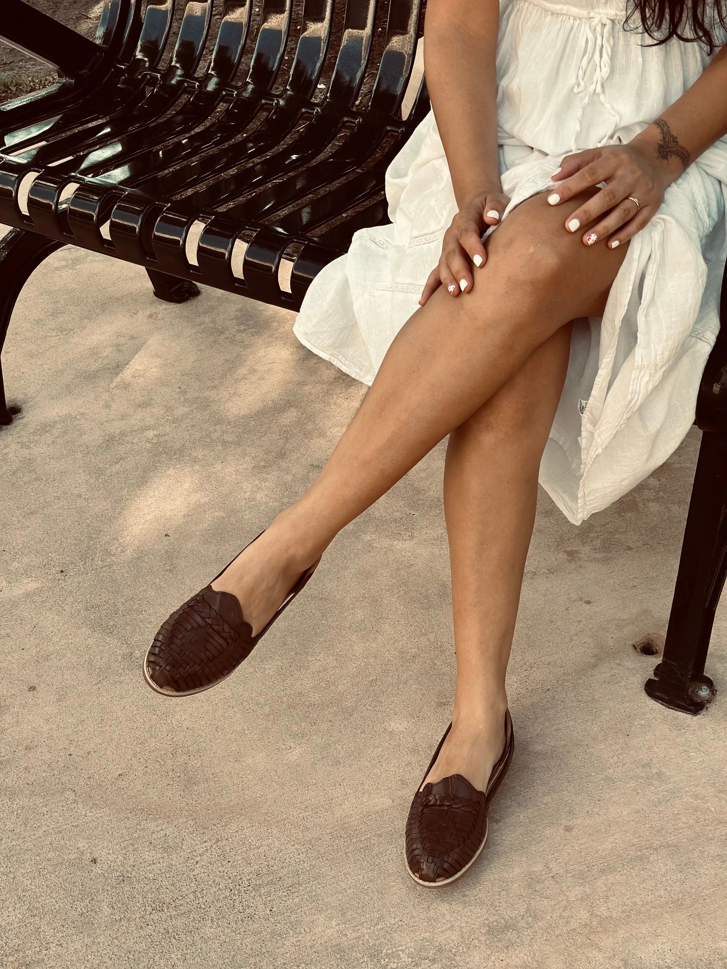 Essential Brown Leather Huarache Sandals