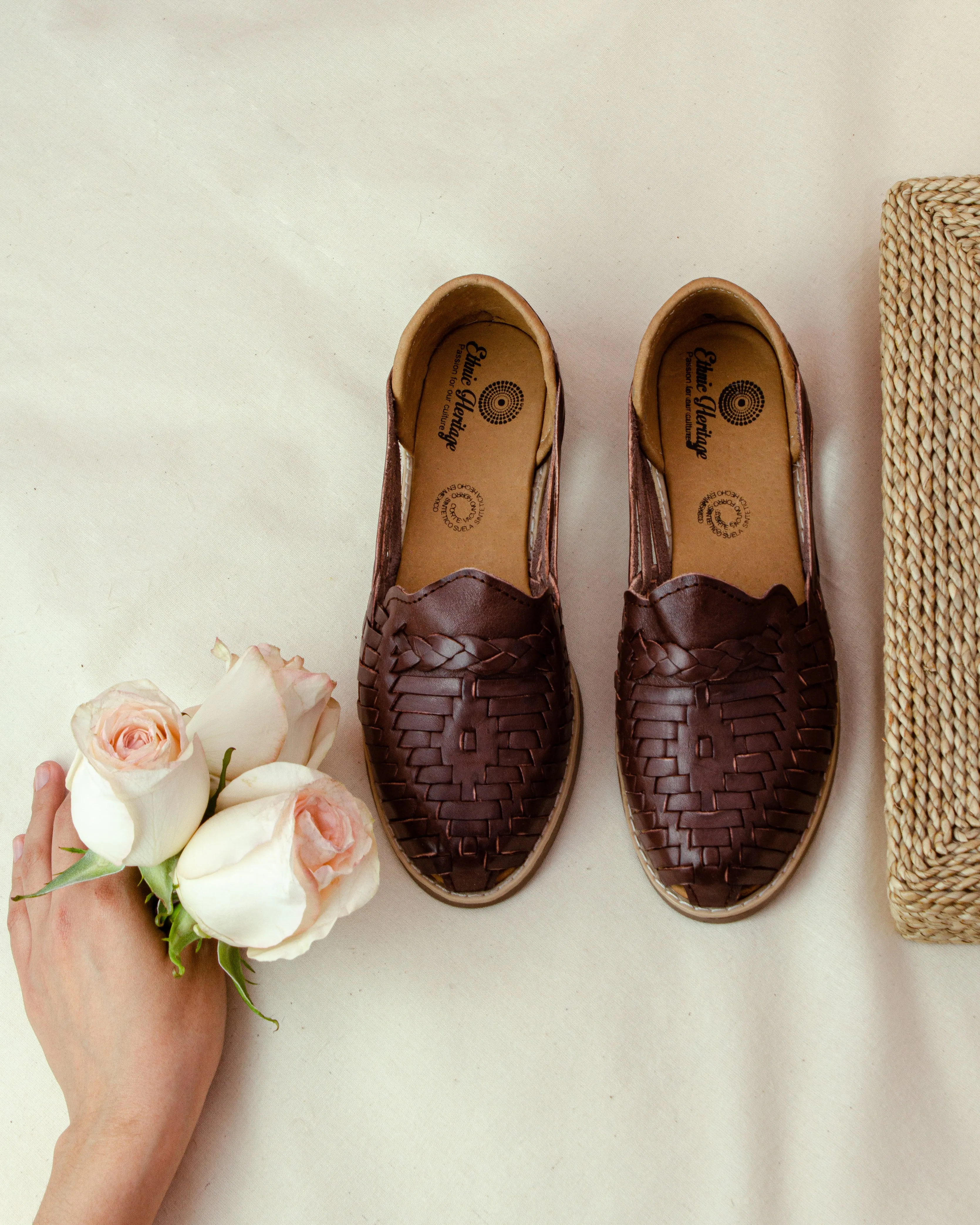 Essential Brown Leather Huarache Sandals