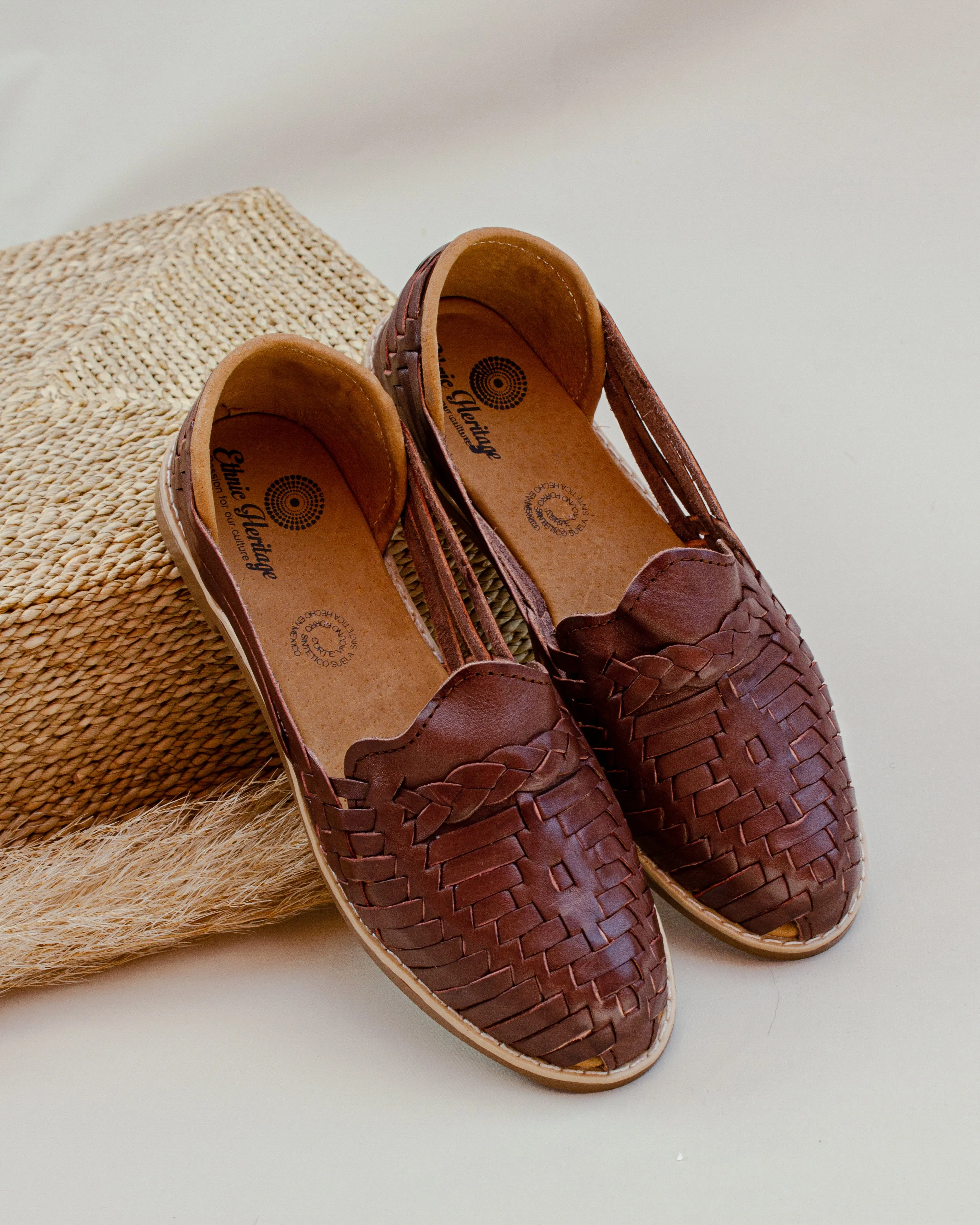 Essential Brown Leather Huarache Sandals