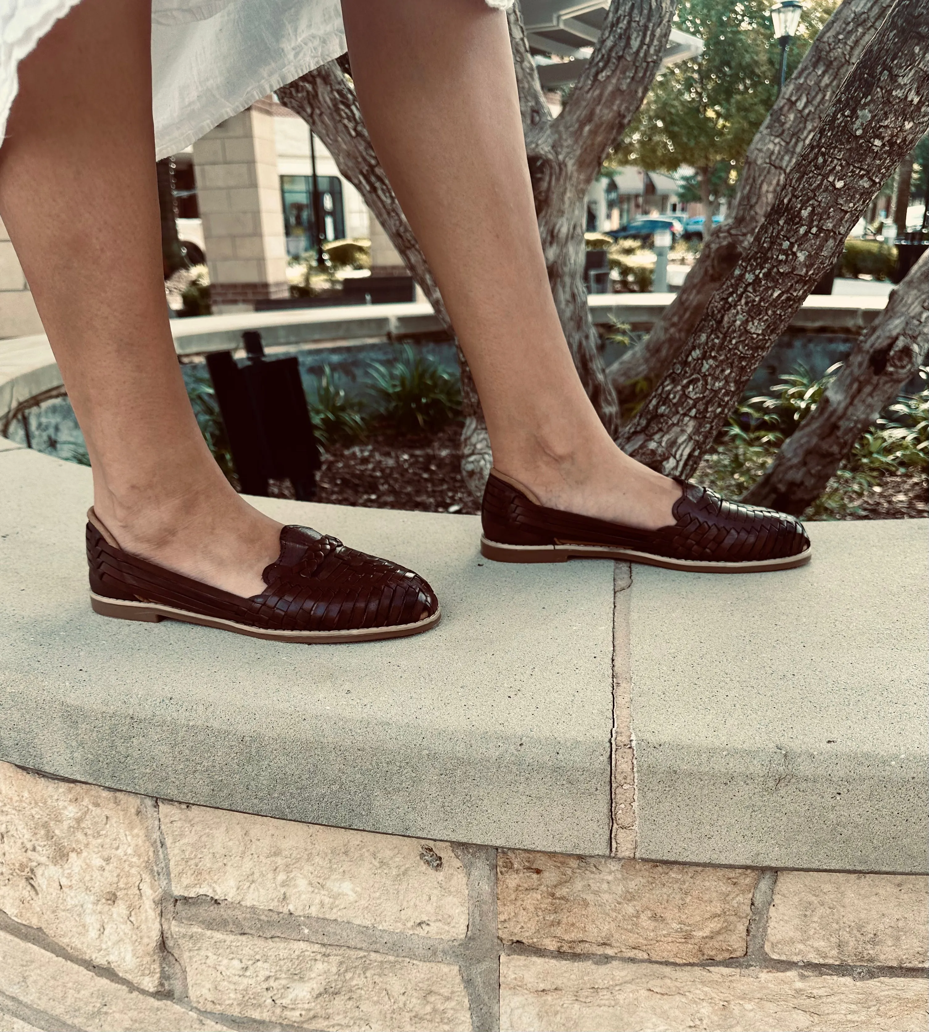 Essential Brown Leather Huarache Sandals