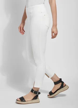 Evelyn Split Crop - White - FINAL SALE