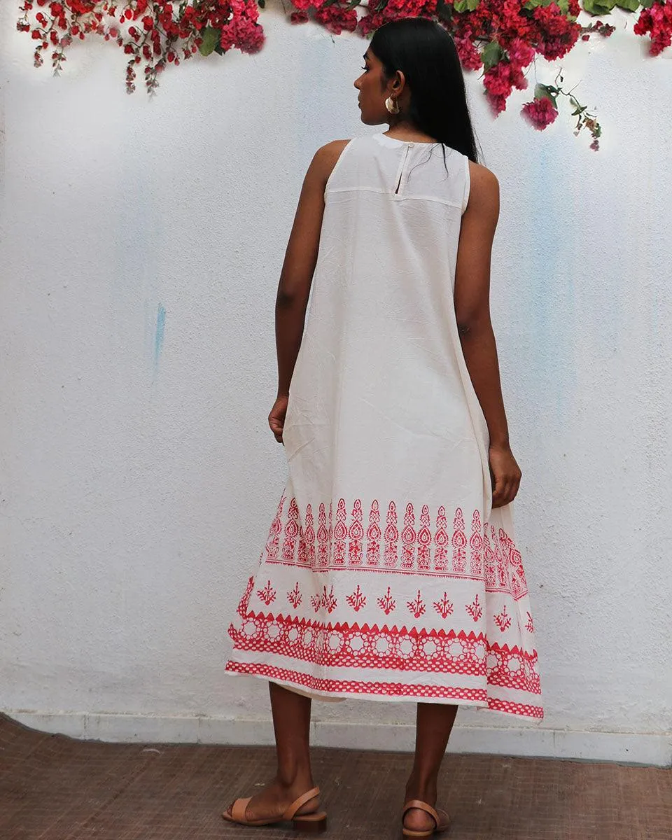 Faryat Blockprinted Cotton Dress - BGVL