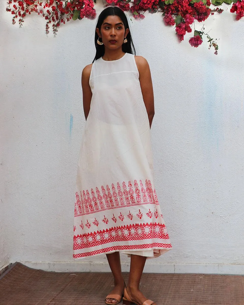 Faryat Blockprinted Cotton Dress - BGVL