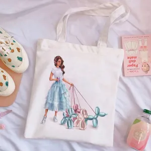 Fashion Life White Canvas Bag I